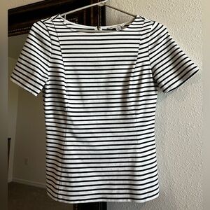 Banana Republic Black and White Striped Top